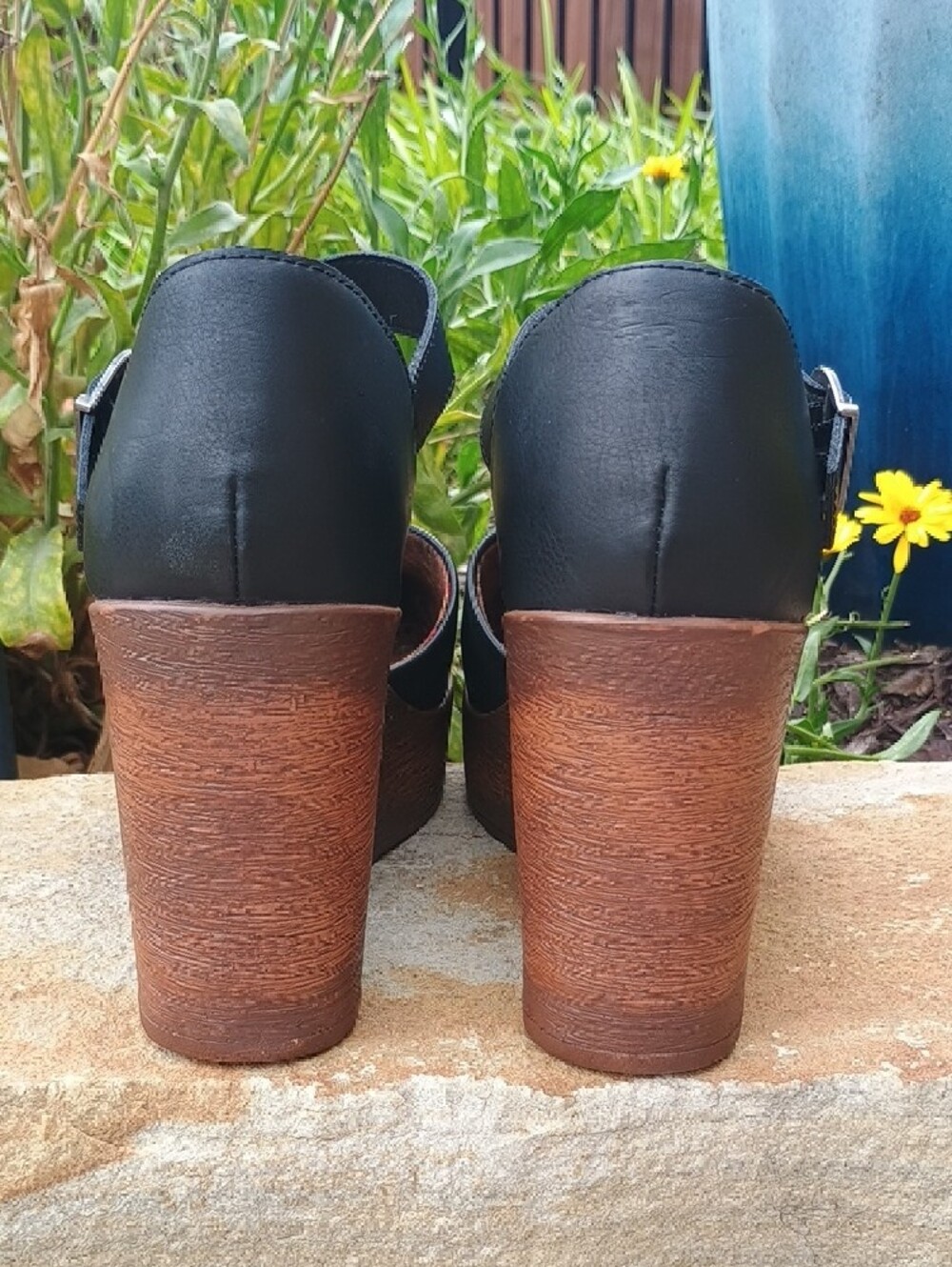 b.o.c Alyson Woodgrain Platform Wedge Clogs Pumps Heels Women's Size 10 - Picture 4 of 10